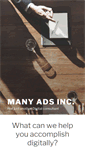 Mobile Screenshot of manyadsinc.com